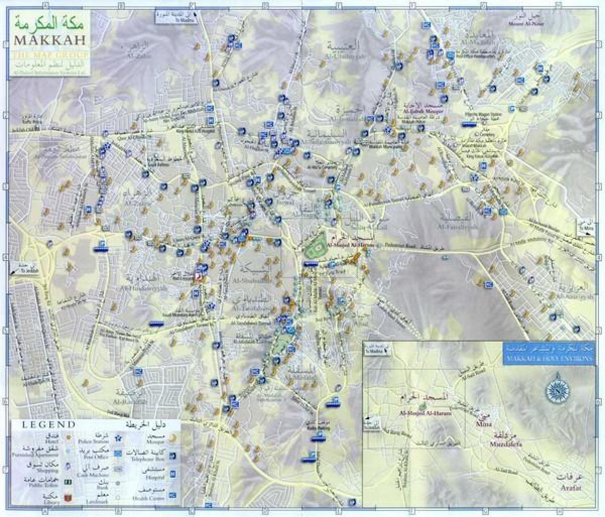 bản đồ đường của thành phố Mecca