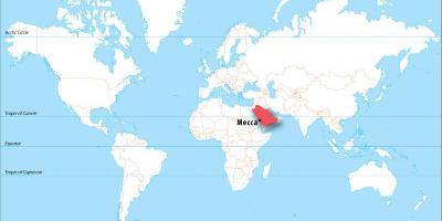 Mecca trong bản đồ thế giới