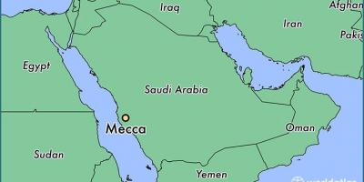 Mecca trên bản đồ
