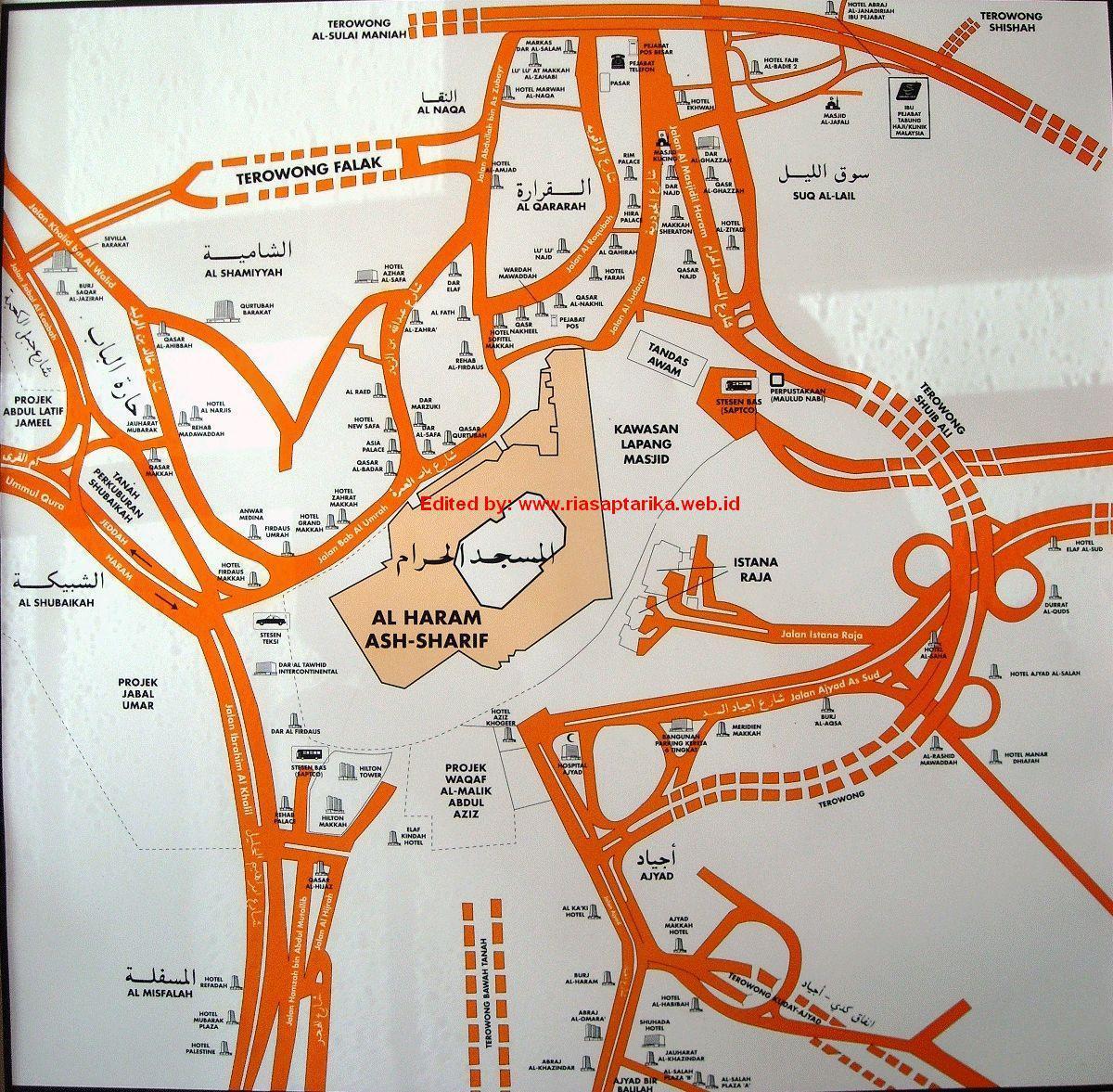 bản đồ của misfalah Mecca bản đồ
